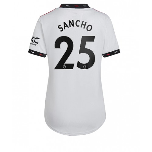 Fotbalové Dres Manchester United Jadon Sancho #25 Dámské Venkovní 2022-23 Krátký Rukáv